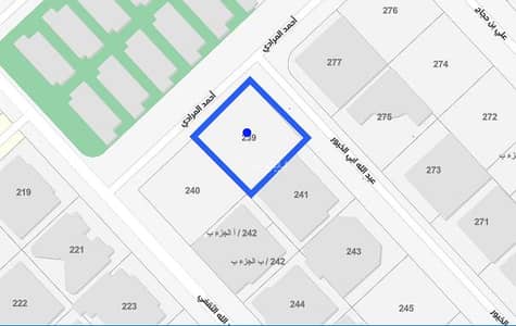 Residential Land for Sale in North Jeddah, Jeddah - Residential land with two facades for sale - North Abyhar - Golden Beach.