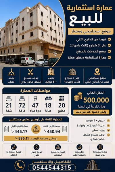 عمارة سكنية  للبيع في الراية، المدينة المنورة - عمارة استثمارية مميزه للبيع