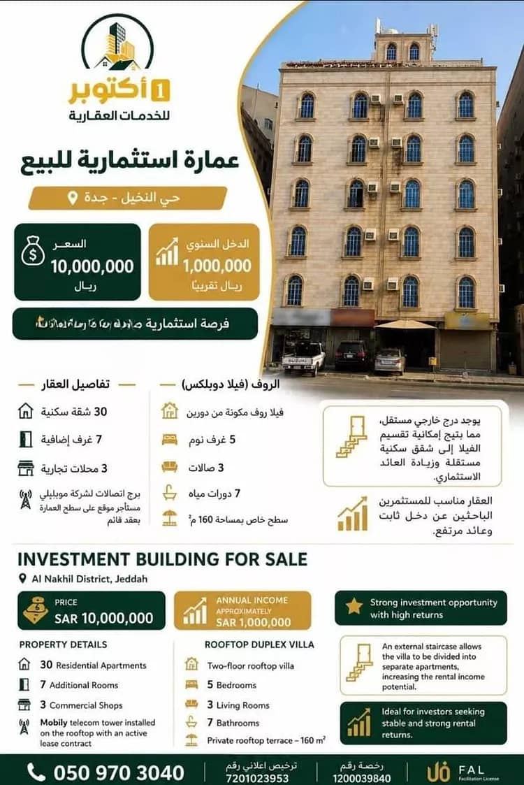 عمارة للبيع في النخيل، جدة عمارة للبيع في النخيل، جدة