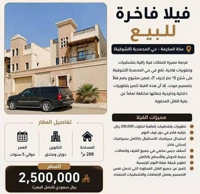 1 Bedroom Villa for Sale in Al Mohamdya, Makkah - Villa for sale on Al-Abdan Street, Al-Muhammadiyah District, Makkah City, Makkah Region 1 Bedroom Villa for Sale in Al Mohamdya, Makkah - Villa for sale on Al-Abdan Street, Al-Muhammadiyah District, Makkah City, Makkah Region