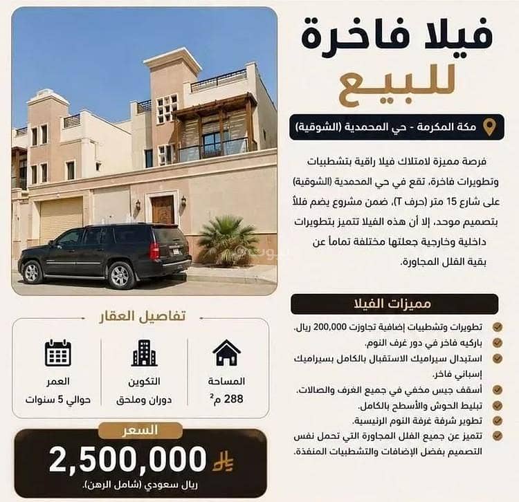 Villa for sale on Al-Abdan Street, Al-Muhammadiyah District, Makkah City, Makkah Region Villa for sale on Al-Abdan Street, Al-Muhammadiyah District, Makkah City, Makkah Region