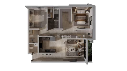 3 Bedroom Apartment for Sale in North Riyadh, Riyadh - Ground Floor - Model A2, A3, A6, A7