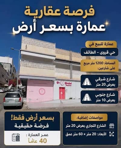 عمارة سكنية 10+ غرف نوم للبيع في قروى، الطائف - عمارة للبيع في شارع محمد بن عبدالوهاب, حي قروى, مدينة الطائف, منطقة مكة المكرمة