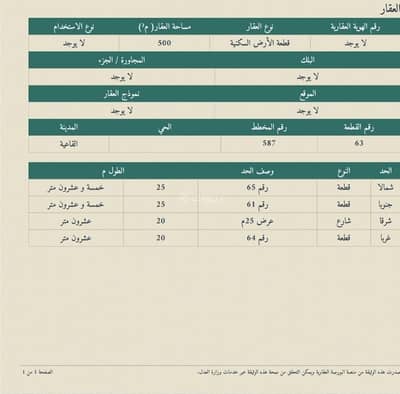 Residential Land for Sale in Al Qaiyah - For sale: land in Al-Qa'iyah, under the jurisdiction of Al-Dawadmi Province, for 50,000