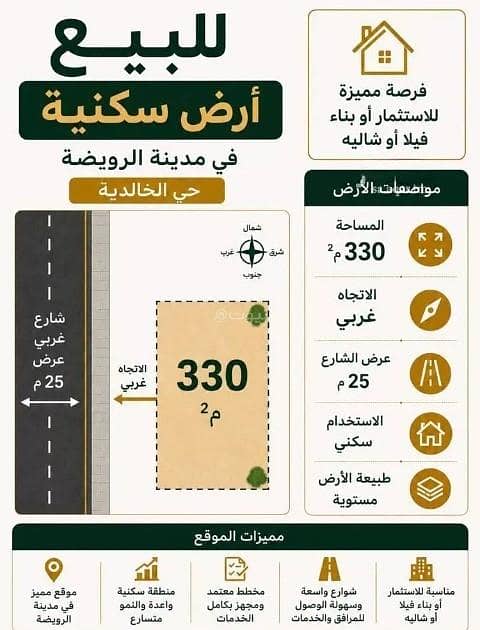 Residential Land for Sale in Al Khalidiyah, Alrweidh Residential Land for Sale in Al Khalidiyah, Alrweidh