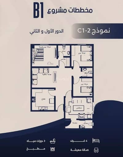 4 Bedroom Apartment for Sale in North Jeddah, Jeddah - Apartment for sale in Al Rabwa, north Jeddah