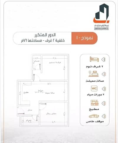 شقة 2 غرفة نوم للبيع في شمال جدة، جدة - شقة للبيع في المروه، جدة