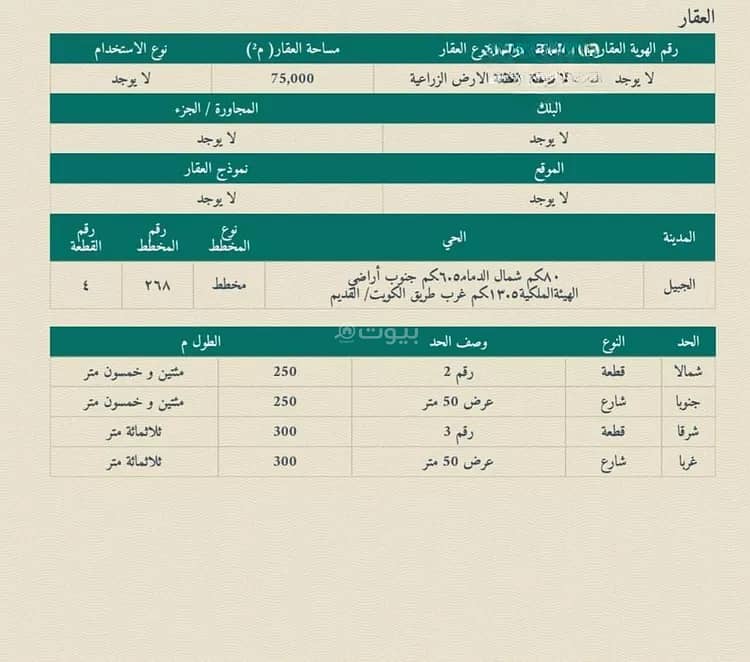 مزرعة للبيع في حي مزارع الطفيح, مدينة الجبيل, المنطقة الشرقية مزرعة للبيع في حي مزارع الطفيح, مدينة الجبيل, المنطقة الشرقية