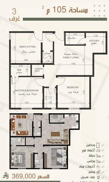 Apartment for Sale in Al Nuzhah, North Jeddah Apartment for Sale in Al Nuzhah, North Jeddah