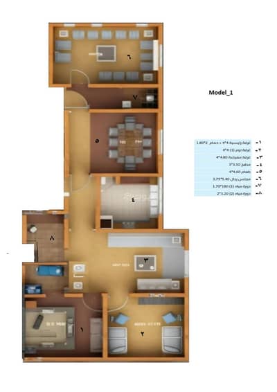 3 Bedroom Apartment for Sale in Wairah, Madina - 17-17-6-1-2