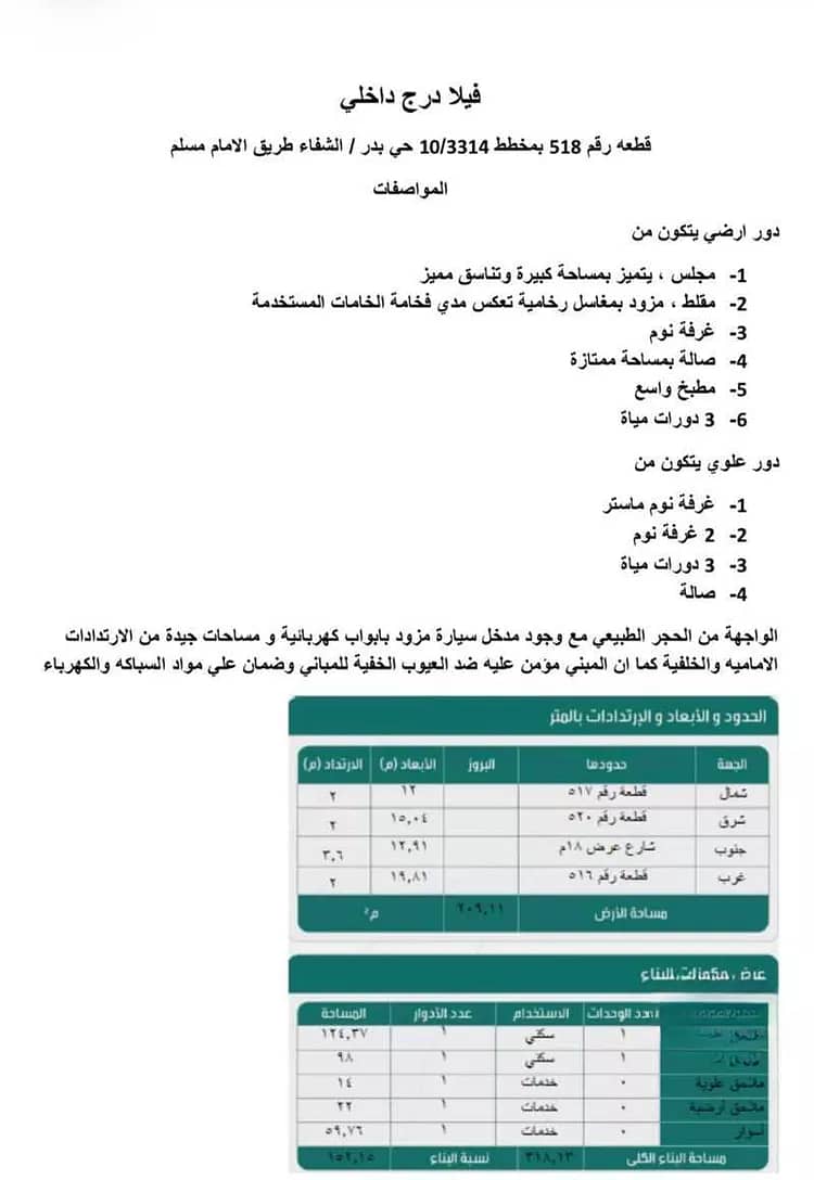Villa For Sale in Badr, Riyadh Villa For Sale in Badr, Riyadh