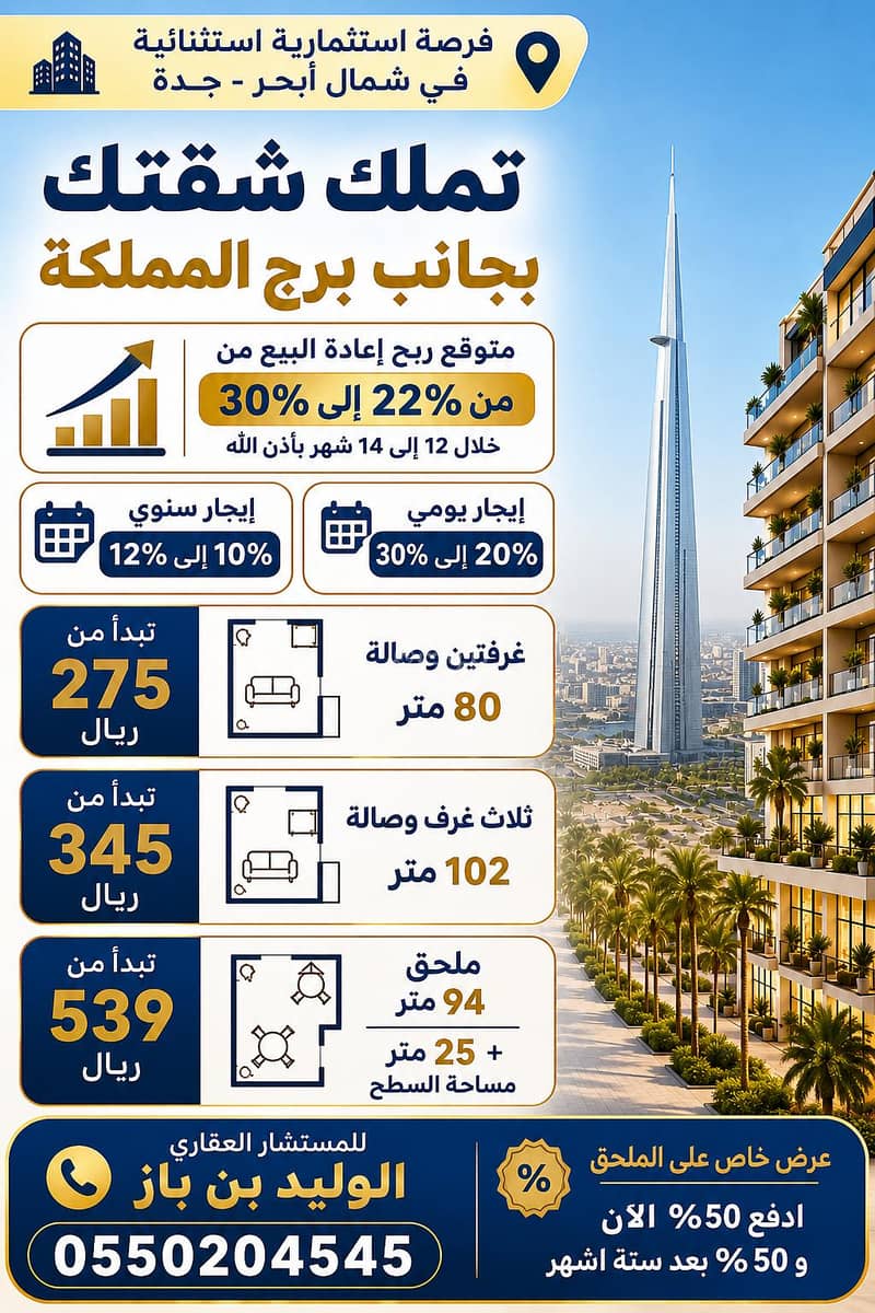 Two-bedroom apartment for sale in Abar North, Jeddah Two-bedroom apartment for sale in Abar North, Jeddah