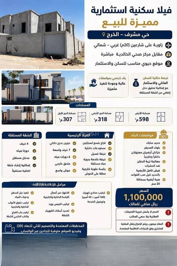 Building for sale on Yazid Bin Muawiyah Street, Al Mushrif District, Al Kharj City. Building for sale on Yazid Bin Muawiyah Street, Al Mushrif District, Al Kharj City.