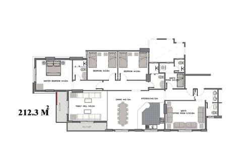 3 Bedroom Apartment for Sale in Al Shati Al Gharbi, Dammam - Second Floor Apartment 3 Bedroom Apartment for Sale in Al Shati Al Gharbi, Dammam - Second Floor Apartment