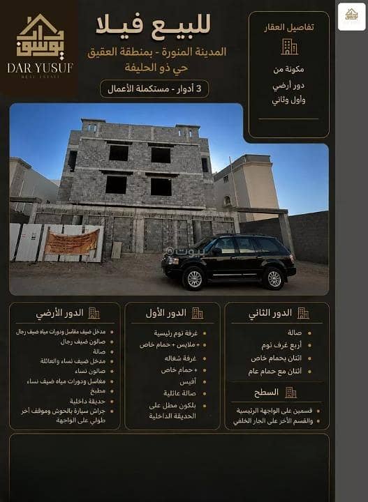 فيلا للبيع في حي ذو الحليفة، المدينة المنورة فيلا للبيع في حي ذو الحليفة، المدينة المنورة