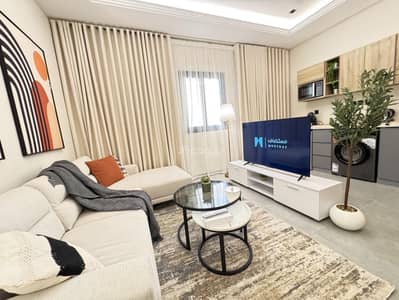 1 Bedroom Flat for Rent in North Jeddah, Jeddah - Furnished apartment, 1 bedroom and living room | Fully equipped kitchen | Annual rent with monthly payment | safety – Jeddah