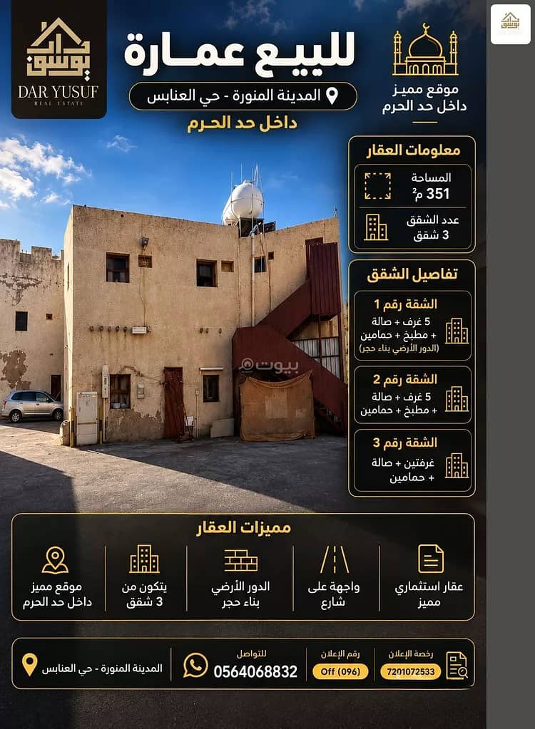 Residential Building for sale in Al Anabis, Madina Residential Building for sale in Al Anabis, Madina