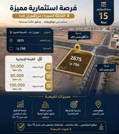 ارض سكنية  للايجار في نبلاء، المدينة المنورة - أرض للإيجار في حي نبلاء، المدينة المنورة