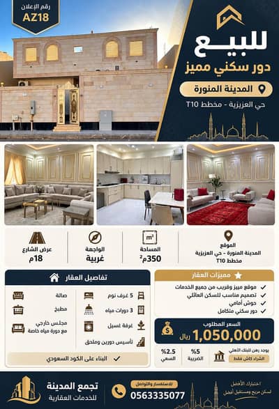 5 Bedroom Floor for Sale in Al Sikkah Al Hadid, Madina - Residential apartment for sale in Al-Madina, Al-Azizia neighborhood 5 Bedroom Floor for Sale in Al Sikkah Al Hadid, Madina - Residential apartment for sale in Al-Madina, Al-Azizia neighborhood