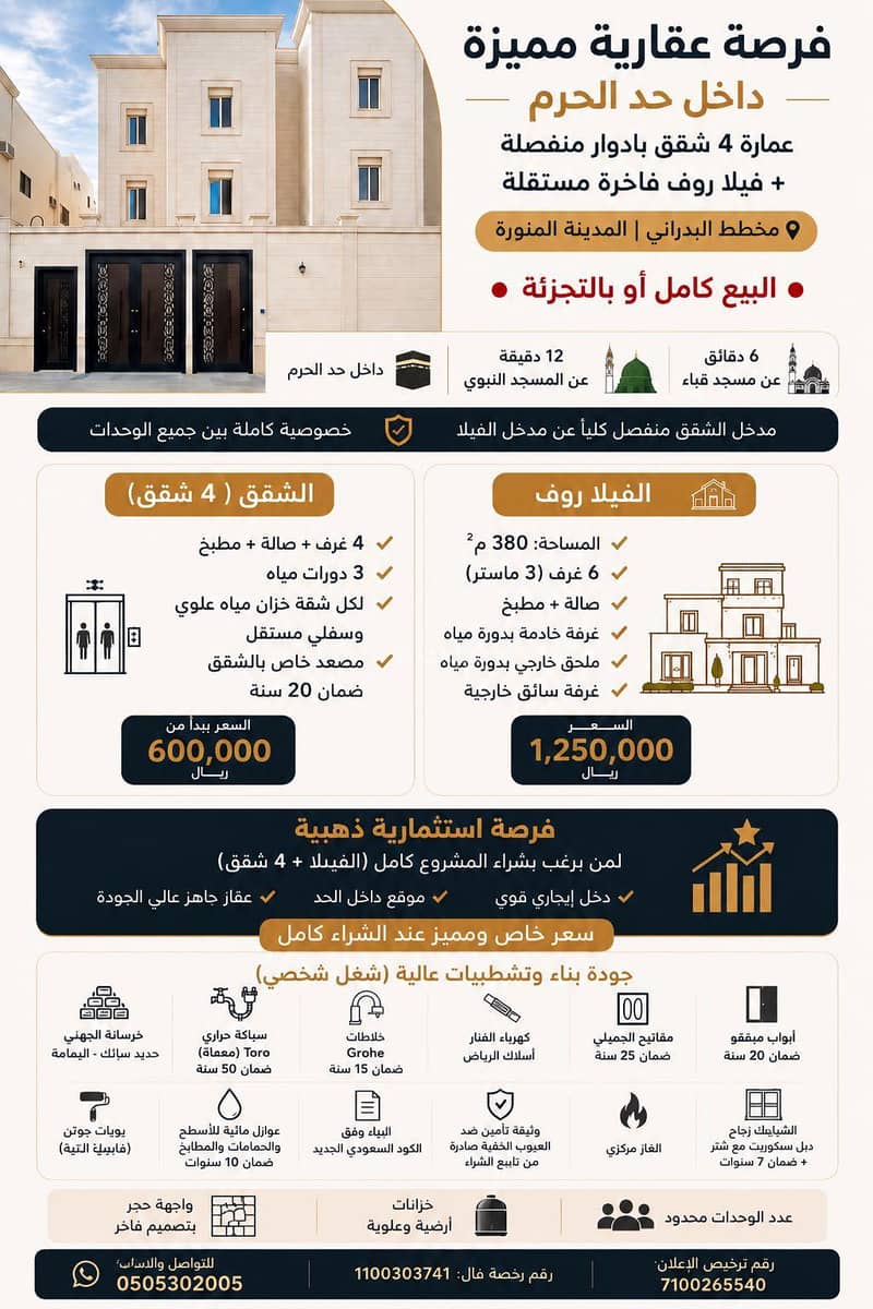 An apartment building in the Al-Badrani development (4 apartments and a villa) for sale in full or in parts. An apartment building in the Al-Badrani development (4 apartments and a villa) for sale in full or in parts.
