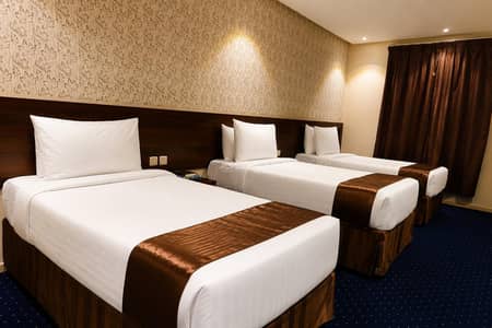 1 Bedroom Apartment for Rent in Al Utaybiyyah, Makkah - Room with three single beds Unit # 27 1 Bedroom Apartment for Rent in Al Utaybiyyah, Makkah - Room with three single beds Unit # 27