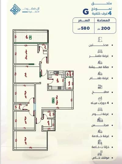 5 Bedroom Apartment for Sale in North Jeddah, Jeddah - Apartment for Sale in Al Yaqout, North Jeddah