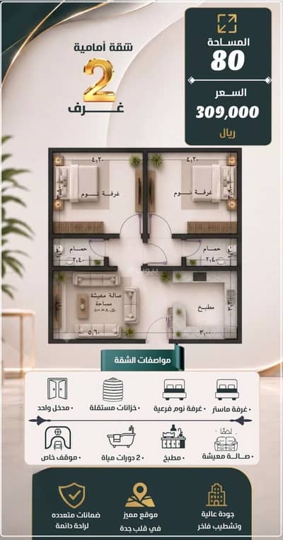 2 Bedroom Flat for Sale in North Jeddah, Jeddah - Apartment For Sale in Al Nuzhah, Jeddah 2 Bedroom Flat for Sale in North Jeddah, Jeddah - Apartment For Sale in Al Nuzhah, Jeddah