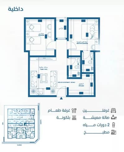 2 Bedroom Apartment for Sale in Central Jeddah, Jeddah - Studio Apartment For Sale in Al Rowais, Jeddah