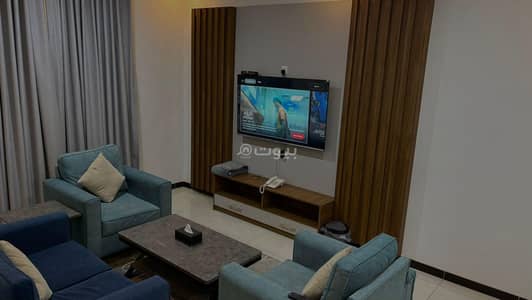 1 Bedroom Apartment for Rent in Ad Diyafah, Najran - Room lounge kitchen with king size bed Unit # 2