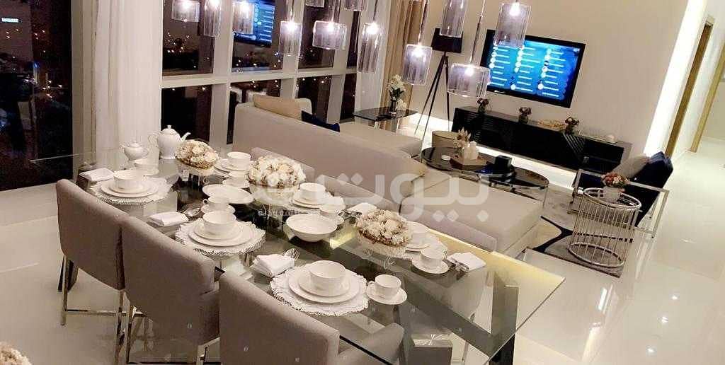 7-Stars furnished apartments with parking and pool for rent in Damac Tower, Olaya, North of Riyadh