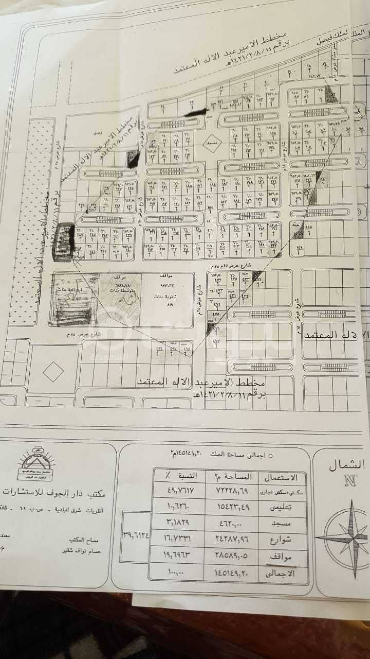 Residential and commercial scheme for sale in Al Jouf Industrial City, Al Qurayyat
