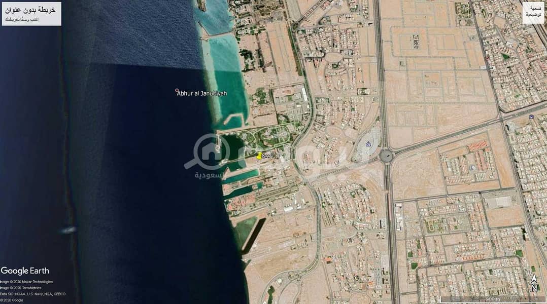 Land on the sea for sale in Al Murjan, North Jeddah