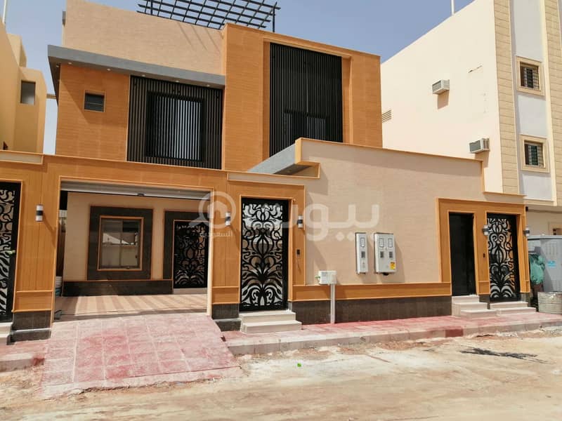 Villa with stairs in the hallway and 2 apartments for sale in Al Sahafah, North Of Riyadh