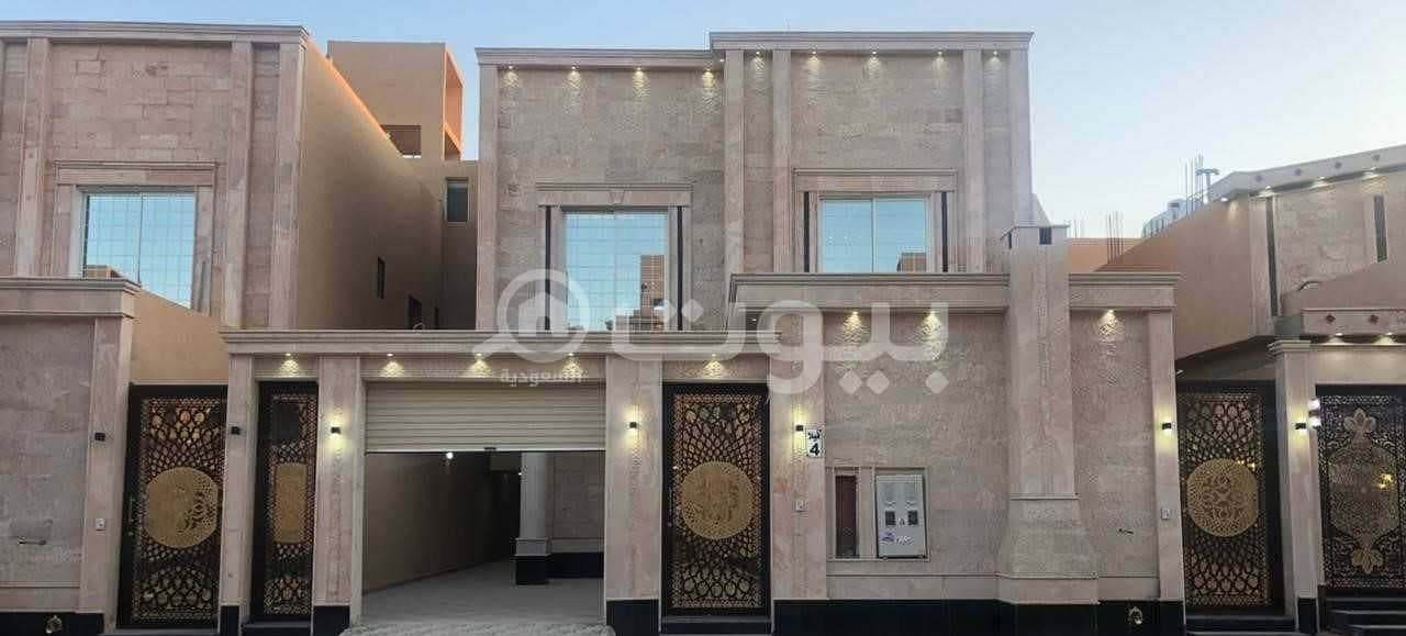 For sale new villa stairs in the hall and apartment in Okaz, south of Riyadh