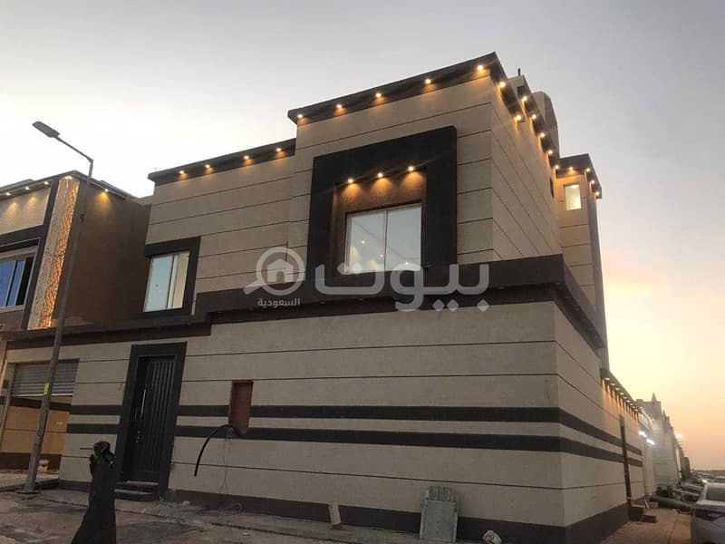 For sale an indoor staircase villa and apartment in Al Hazm, West of Riyadh