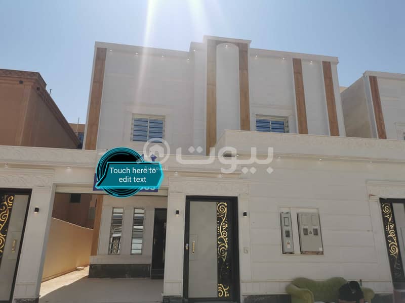 Villa 375 sqm stairs and 2 apartments for sale in Al Nahdah, east of Riyadh