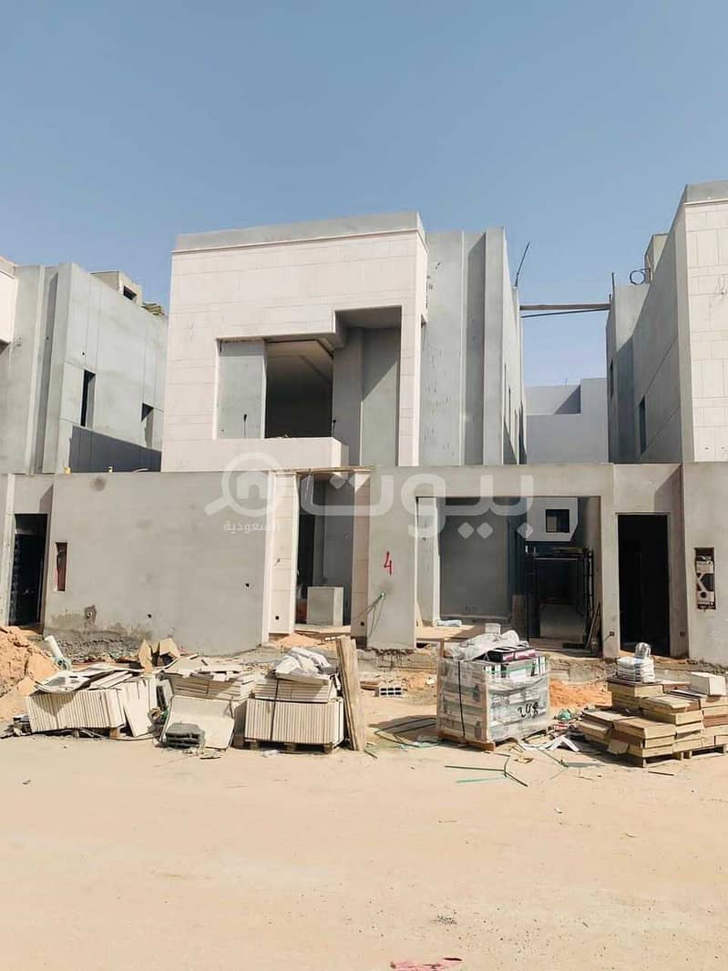 Under finishing villa for sale with a Pool in Al Qirawan, North Riyadh