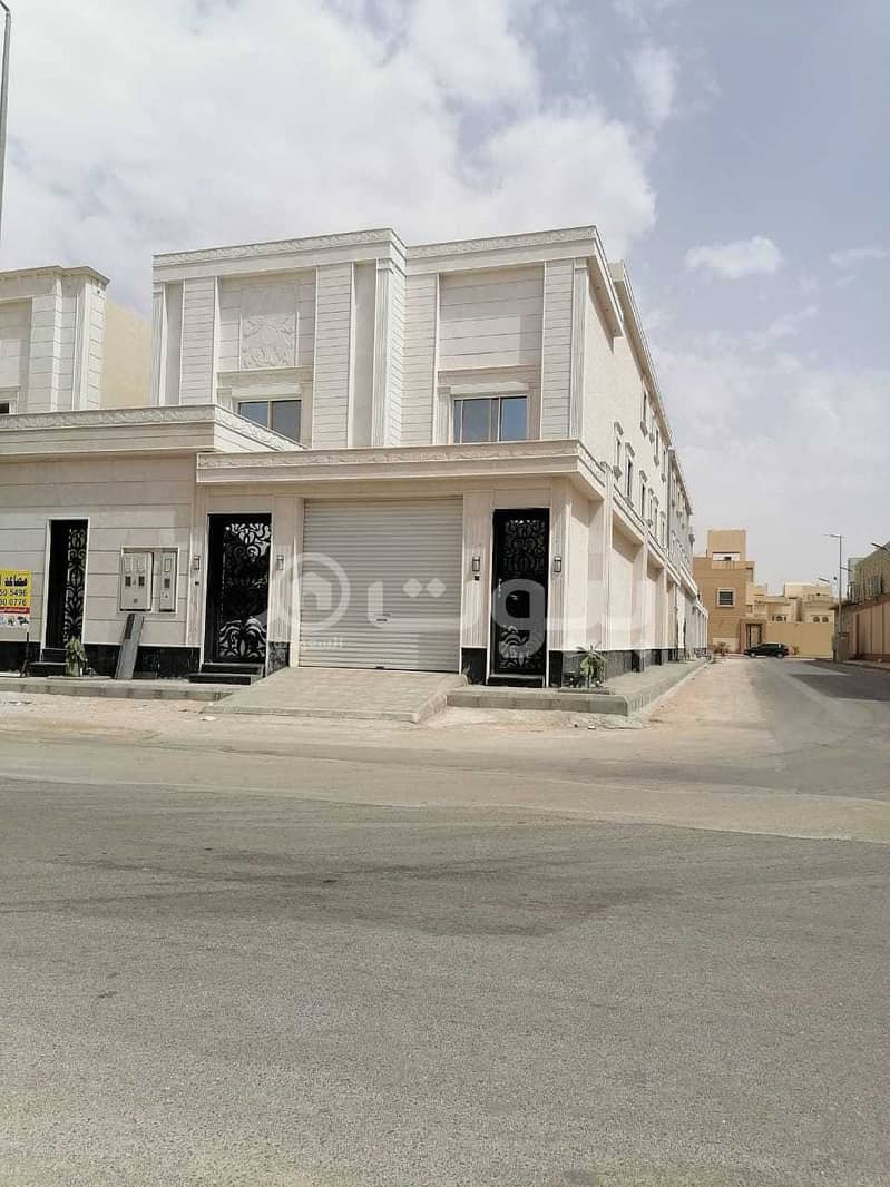 Corner Villa and 2 apartments for sale in Qurtubah, East of Riyadh