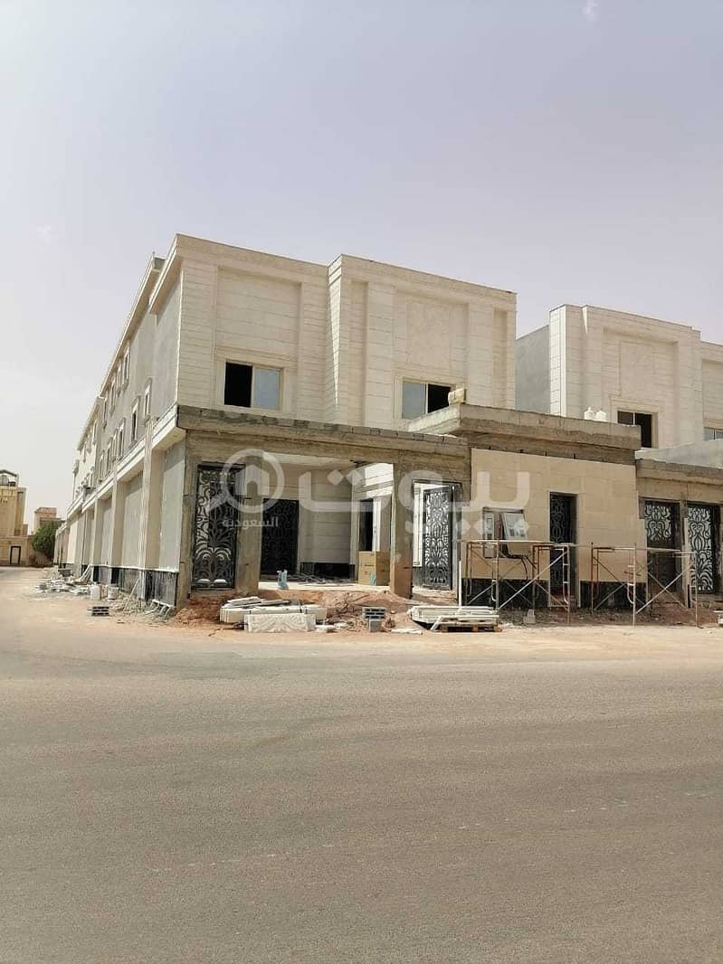 Corner villa and 2 apartments for sale in Qurtubah, East of Riyadh|4BR