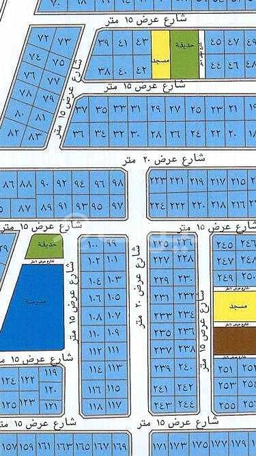 For sale half of land in Al Mousa scheme, Obhur Al Shamaliyah in the north of Jeddah