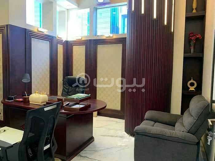 Furnished commercial office for rent in King Fahd street Al Olaya, north of Riyadh
