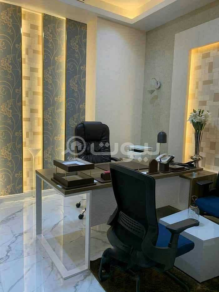 Furnished commercial office for rent in Al Olaya, north of Riyadh