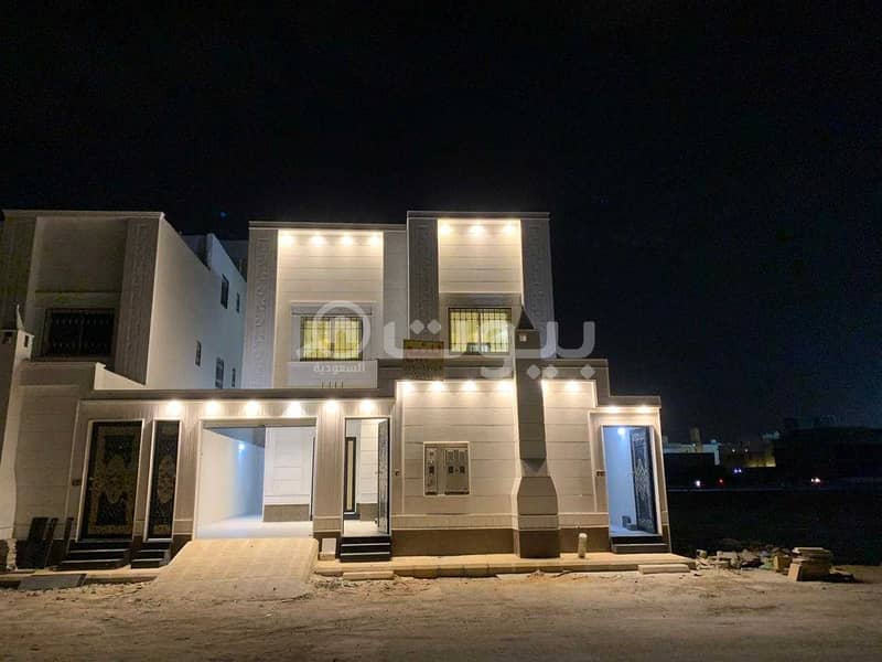 Villa stairs in the hall with 2 apartments for sale in Al Awali district, Tuwaiq, west of Riyadh