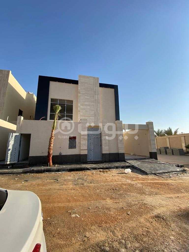 4 Modern villas with a park and pool for sale in Al Qamra scheme, Al Arid, North of Riyadh