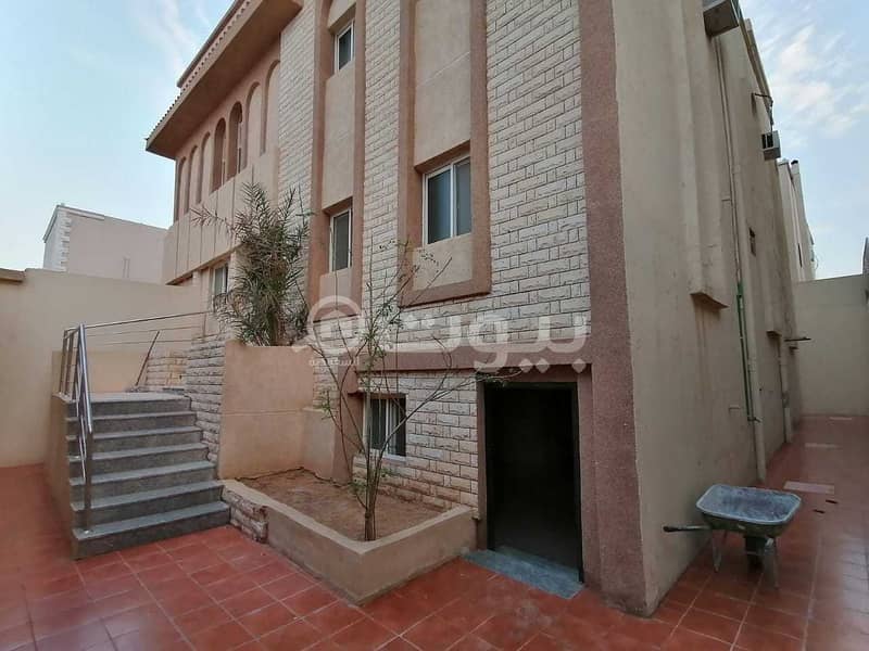 Ground floor in a villa with park for rent in Al Rabwah, Central Riyadh