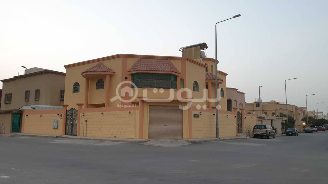 Corner villa for sale in Al Aqiq, north of Riyadh