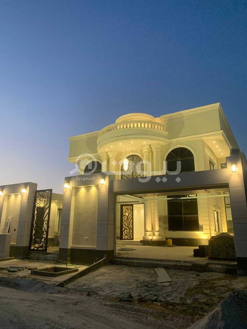 Internal staircase villa with a park and Pool for sale in Al Malqa, north Riyadh