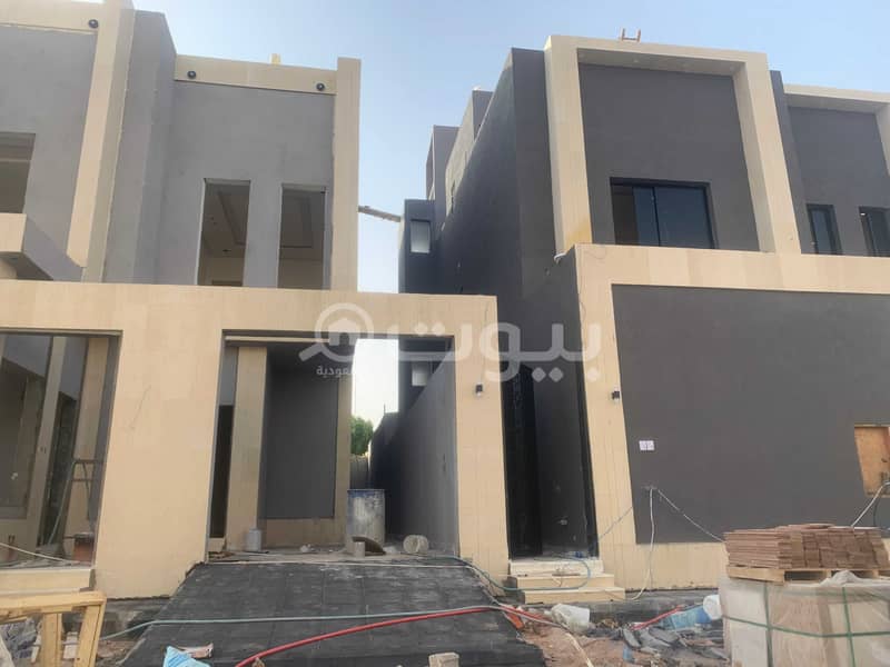 Villas with internal staircase and an apartment for sale in Al Munsiyah district, east of Riyadh