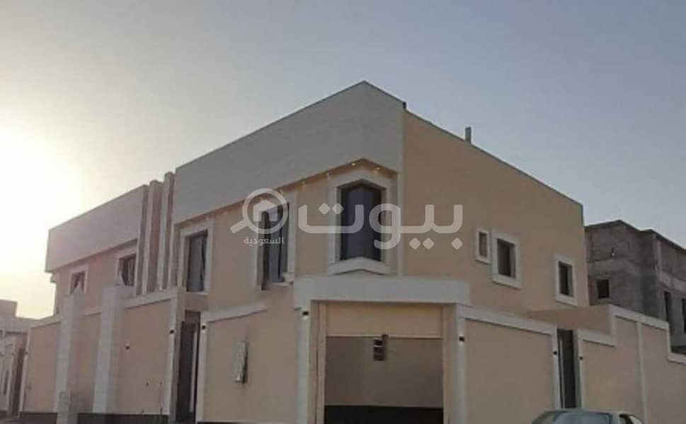 For sale luxury corner villa staircase hall in Okaz, South Riyadh