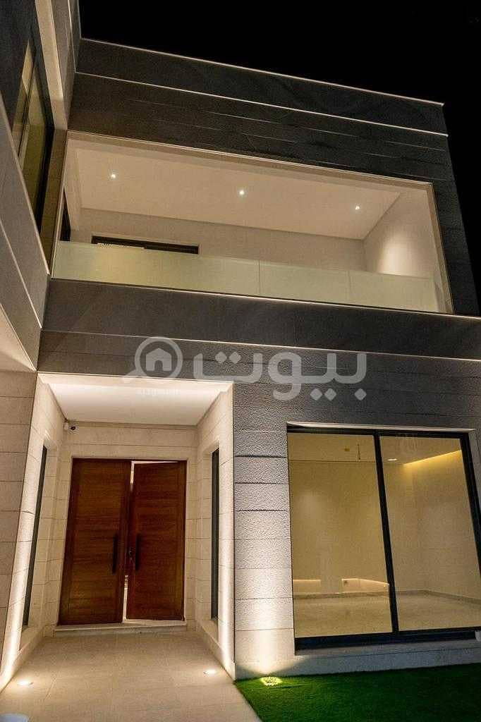 Modern villa with a balcony for sale in Al Wahah District, North of Riyadh